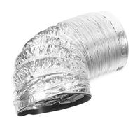 Healvian Tuyau Flexible D'évacuation en Aluminium 100 Mm, Conduit de Ventilation Extensible 1,5 M pour Hotte Cuisine et Poêle, Tuyau de Poêle de Chauffage Polyvalent et Léger