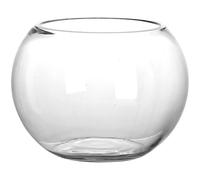 Healvian Vase sphérique en verre transparent pour poissons rouges - 18 cm - Vase rond en verre pour fleurs ou comme bocal à poissons rouges