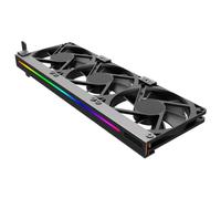 Healvian Ventilateur de Refroidissement Ventilateur PC pour Carte Graphique Argb 3-pin Synchronisation Lumière, Noir en Abs et Camping Jeux