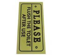 Healvian Veuillez Tirer la Chasse d'Eau Autocollant de Toilette Adhésif en PVC Étanche et Résistant à L'Usure Sticker Mural Décoratif pour Salle de Bain et Wc Facile à Appliquer et