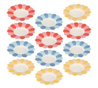 HEANUJJ 150 Pièces Assiettes Carton Fleurs à Gâteaux en Papier | Vaisselle Jetable, Forme Fleur Élégante, pour Buffet, Fruits et Popcorn, Parents et Traiteurs