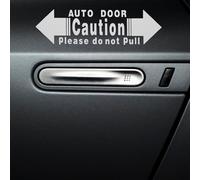 HEANUJJ 2 pièces Autocollants Avertissement pour Porte de Voiture Stickers Adhésifs Durables Rappel Ouverture Automatique pour Voitures Camions et SUV