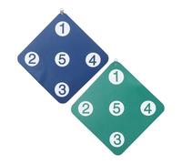 HEANUJJ 2 Pièces Cible D'escrime pour Fleuret Cible d'exercice de Clôture pour Mur Ronde en Caoutchouc 13 Pouces Bleu et Vert, pour Epee, Entraînement en Club, Débutants et Avancés