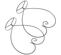 HEANUJJ 2 Pièces Présentoir en Fer Noir de Cœur 23cm pour Décoration de Mariage et Maison Crochet Suspendu Stable pour Plante Aérienne et Boule de Verre