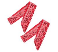 HEANUJJ 2pcs Bandeaux de Pirate Rouges en Tissu pour Sport, Design Stylé, Accessoires Polyvalents pour Homme et Femme, Empêchent la Transpiration Pendant L'entraînement