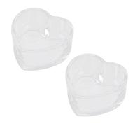 HEANUJJ 2pcs Bols en Verre pour Hamster et Chinchilla Anti-éclaboussures, Faciles à Laver, Bol Compact pour Rongeurs Domestiques en Usage Quotidien