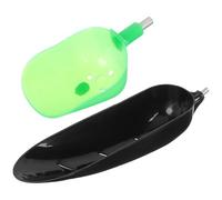 HEANUJJ 2pcs Cuillère Piège à Pêche en Plastique pour Pêche la Carpe Réservoir, Outil D'amorçage Précis pour Déposer Appâts, Différentes Couleurs Disponibles