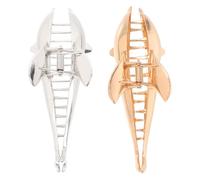 HEANUJJ 2pcs Grandes Pinces à Cheveux en Alliage de Zinc Forme Dauphin pour Cheveux Épais, Design Délicat, Adaptées aux Femmes et Filles, Usage Quotidien et Cérémonies