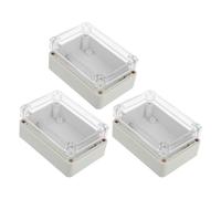 HEANUJJ 3 Pièces Boîte de Jonction Étanche Extérieure avec Couvercle Transparent, Boîtier Abs As Résistant aux Uv, Structure Modulaire Extensible pour Modules de Sécurité en Zone