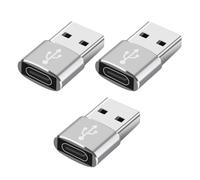 HEANUJJ 3pièces Adaptateur USB-c vers USB Aluminium Convertisseur USB Type-c Femelle Chargeur Type C Portable Transfert Rapide de Données pour Téléphone Tablette PC Portable