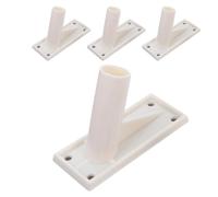 HEANUJJ 4 Pièces Support Mural Beige Design Ajustable Dimensions 11x5x7cm pour Mât de Drapeau en Plastique Étanche pour Écoles et Bâtiments Publics
