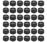 HEANUJJ 50 Pcs Capuchons de L'embout Applicateur de Colle Noir en Pp, Bouchons Sûrs et Fiables, Prévention du Séchage, pour Travaux Manuels et Laboratoire