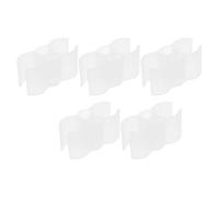 HEANUJJ 5pcs Clips en Plastique Blanc pour Balai Connecteur Double Tube, Accessoires Multifonctions pour Maison et Bureau, Collier de Serrage Sécurisé et Solide