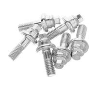 HEANUJJ 6pcs Boulons de Batterie en Cuivre Argenté 3/8 Filetage Montage Latéral pour Batterie de Voiture Installation Facile Ajustement Précis pour Applications Automobiles