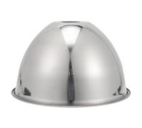 HEANUJJ Abat-jour Industriel en Inox 25 Cm Trou Central 4,5 Cm, Protection D'ampoule Métallique Étanche pour Lampe de Plafond, Couvercle à Suspendre Solide Adapté Atelier et Usage