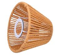 HEANUJJ Abat-Jour Tressé Corde de Papier Forme Cône Structure en Fer pour Lampadaire et Plafonnier, Éclairage Doux Adapté au Salon et Hôtel