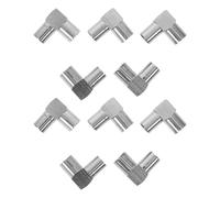 HEANUJJ Adaptateur D’antenne Coaxiale Coudé à Angle Droit 10pcs Argenté