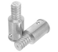 HEANUJJ Adaptateur de Manche à Balai Fileté pour Projets de Construction Extérieurs Professionnels Options Vis et Rivet en Alliage D'aluminium Argenté, Lot de 2 Pièces