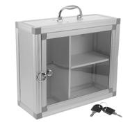 HEANUJJ Armoire à Pharmacie Murale Compartiments Intégrés Polyvalents en Alliage et Acrylique pour Rangement de Remède et Outils d'urgence en Milieu Public et Banques