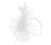 HEANUJJ Bandeau Vintage Chic pour Cheveux Plume Délicate et Décoration en Filet, Facile à Porter, pour Mariages et Fêtes de Carnaval