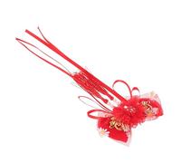 HEANUJJ Barrette à Cheveux Chinoise Rouge Pompon et Longue Frange Accessoire Traditionnel Hanfu pour Filles Pince à Cheveux du Nouvel An Chinois Clip Festival Élégant et Festif