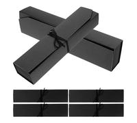 HEANUJJ Boîte de Chocolats et Boîtes à Dragées 6pcs Papier Noir 24x5.5x3.5cm 6 Compartiments pour Stockage et Fêtes