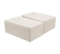 HEANUJJ Boîte de Jonction Électrique Protection Fiable en Plastique Étanche 2 Pièces et pour Connexions Électriques, pour Outils de Jardin Intérieur