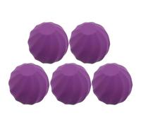 HEANUJJ Boîtes Rondes en Plastique pour Gloss à Lèvres, Lot de 5 Pièces, Facile à Utiliser, Application Uniforme, pour Soin des Lèvres DIY et Fait Maison