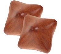 HEANUJJ Boules de Massage en Bois Marron, 2pcs, Balle de Massage pour Mains Pression des Points D'acupression, Aide la Récupération des Blessures, Forme Sphérique Naturelle