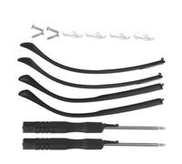 HEANUJJ Branches de Lunettes de Remplacement en Tr90 Noir, Accessoires Polyvalents avec Embouts et Plaquettes Nez, Facile à Installer, Pack de 4 Pièces pour Réparer Vos Lunettes