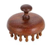 HEANUJJ Brosse à Shampoing en Bois de Santal Naturel, Peigne Gua Sha à 28 Dents pour Massage du Cuir Chevelu, Exfoliant Antipelliculaire, Brosse de Soin pour Cheveux Secs et Mouillés,