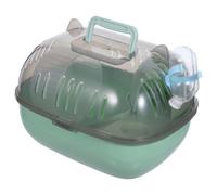 HEANUJJ Cage Poignée Robuste et Ventilation Multiple Portable en Abs Vert avec 2 Niveaux pour Petits Animaux pour Petits Espaces et Aventures en Plein Air
