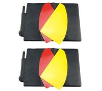 HEANUJJ Cartes D'arbitre Professionnelles Portables 2 Lots PVC | Utilisation en Bord de Terrain, Format Léger, Kit pour Football, Fournitures D'arbitrage