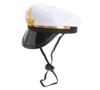 HEANUJJ Chapeau de Capitaine pour Chien et Chat en Polyester Doux, Bonnet de Fête Amusant pour Animaux de Compagnie, pour Halloween et Usage Quotidien
