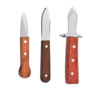 HEANUJJ Couteau à Huîtres Professionnel en Bois 3 Pièces et Lame en Acier Inoxydable, Ouvre-coquille Réutilisable Plusieurs styles Fruits de Mer et Coquillages Plusieurs styles