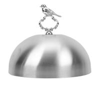 HEANUJJ Couvercle à Steak en Acier Inoxydable Rond 24 Cm, Couverture Alimentaire Résistante à L'huile pour Plats et Grillades, Ustensile Cuisine pour Maison et Barbecue, Protection