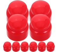 HEANUJJ Couvercles de Sécurité pour Vis et Boulons en Plastique Rouge, Lot de 10pcs, Protection Polyvalente et Esthétique pour Électronique et Amélioration Maison