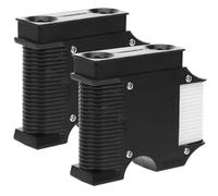 HEANUJJ Crochets de Rambarde pour Bateau 2 Pcs Noir et Blanc, Supports de Défense Marine Réglables, Clips de Fixation Robustes pour Pare-battages, Accessoire Marin Pratique pour