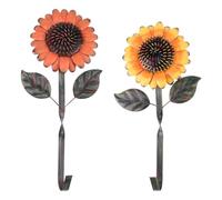 HEANUJJ Décoration Murale en 2pcs Fer Forgé Tournesol Style Rétro Mural Solide et Élégante Cuisine ou Entrée