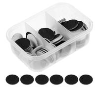 HEANUJJ Disques Abrasifs pour Ponceuse Électrique 72pcs pour Éliminer les Callosités des Talons et Pieds, Conception Jetable en Fibre de Résine, Facile à Polir à Domicile