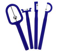 HEANUJJ Ensemble de 4 Outils Bleus pour Exercice Langue en Pp et Acier Inoxydable, Entraînement Musculaire Oral Confortable pour Garçon et Filles et Autistes, Améliore la Parole Motricité