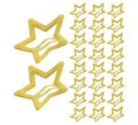 HEANUJJ Épingles à cheveux en métal jaune, 30 pièces, étoiles décoratives, taille 1,26 pouce, adaptées pour coiffures tendances et occasions spéciales pour filles