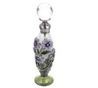 HEANUJJ Flacon D’Huile Essentielle Vintage en Verre 7 Ml Décoré Flacon de Parfum Chic Polyvalent pour Voyage et Décoration de Bureau Accessoire Parfum Léger et Portable