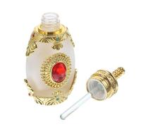 HEANUJJ Flacon de Parfum du Moyen-Orient 15 ML en Verre Rouge Pierre, Mini Flacon D'huile Essentielle Rechargeable, Bouteille Vaporisateur Parfum Portable pour Voyage et Usage Quotidien