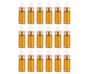 HEANUJJ Flacons Compte-gouttes Mini Format Voyage 5ml Lot de 25 en Verre Transfert Liquide Précis Couleur Aléatoire pour Huile Essentielle et Lotion Corporelle