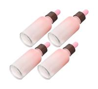 HEANUJJ Flacons pour Huiles Essentielles Pipette Précise et Bouchon en Bois 4pcs 30 Ml en Verre Bouteilles Uniques et Portables pour Voyager Facilement