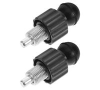 HEANUJJ Goupille de Traction Épingle de Machine d'exercice pour Équipement de Gym 2 Pièces Noire, Alliage D'aluminium, Acier et Plastique, Réglage Rapide, Compatible Vélo