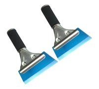 HEANUJJ Grattoir à Neige pour Voiture en Acier Inoxydable Manchon en Caoutchouc Résistant à l'usure, Lot de 2, pour Verre Automobile et Peinture Couleur Aléatoire