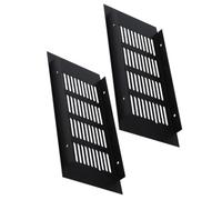 HEANUJJ Grille de Ventilation en Alliage D'aluminium Noir 2pcs, Résistante la Corrosion et Respirante, pour Armoire à Chaussures et Tiroir la Maison