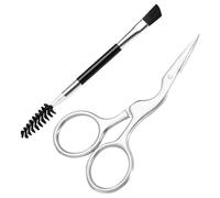 HEANUJJ Kit de Soin des Sourcils Facile à Tenir 2 Pièces Ciseaux en Acier Inoxydable et Brosse à Sourcils Résistant, pour Usage Quotidien et Extérieur pour Usage Quotidien et Extérieur